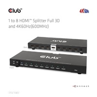 Club3D Video rozbočovač 1:4 HDMI 2.0 4K120Hz, 4 porty, černá