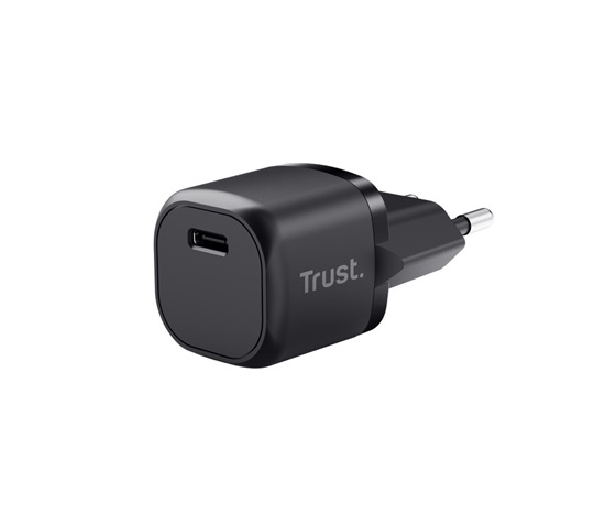 TRUST nabíječka 20W Maxo, USB-C, Nabíječka do zdi, černá