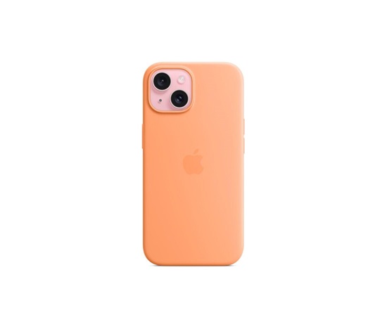 APPLE iPhone 15 Silicone Case with MagSafe - Orange Sorbet
