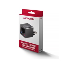 AXAGON ADE-MINIC, USB-C 3.2 Gen 1 - Gigabit Ethernet MINI sieťová karta, Realtek 8153, auto inštal, čierna