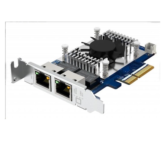 QNAP QXG-10G2T Síťová rozšiřující karta pětirychlostní sítě 10 GbE, dvouportová 10GBASE-T