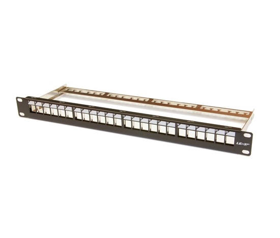 19" modulární patch panel LEXI-Net 24port, černý