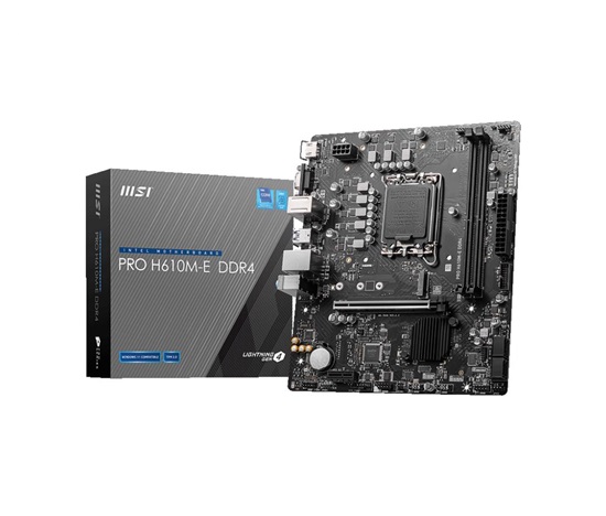 MSI MB Sc LGA1700 PRO H610M-E DDR4, Intel H610, 2xDDR4, 1xHDMI, 1xVGA, mATX