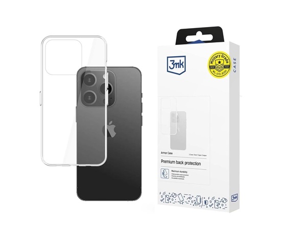 3mk ochranný kryt Armor Case pro Apple iPhone 15 Pro Max, čirá