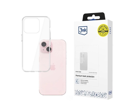 3mk All-Safe ochranný kryt Armor case pro Apple iPhone 15, čirá