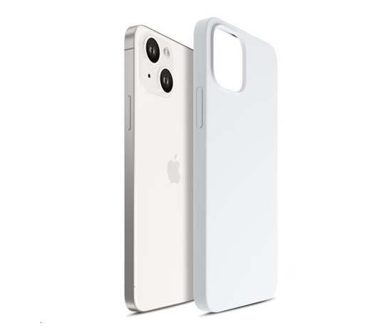 3mk Hardy Silicone MagCase pro Apple iPhone 15, Silver-White