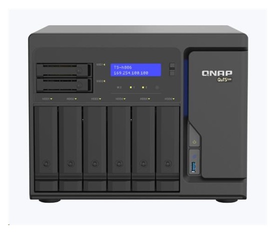 QNAP TS-h886-D1602-8G (2C/XeonD-1602/3,2GHz/8GBRAM/8xSATA/2xM.2/4x2,5GbE/3xUSB3.2/2xPCIe)