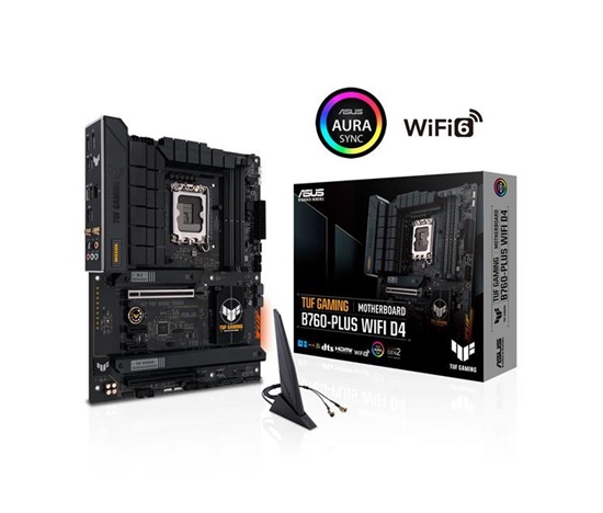 ASUS MB Sc LGA1700 TUF GAMING B760-PLUS WIFI D4, Intel B760, 4xDDR4, 1xDP, 1xHDMI, WI-FI