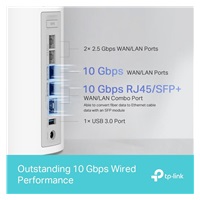 TP-Link Deco BE85(2-pack) WiFi7 Mesh(BE22000,2,4GHz/5GHz/6GHz,1x10GbELAN/WAN,1xSFP+/10GbELANcombo,2x2,5GbELAN/WAN,1xUSB)