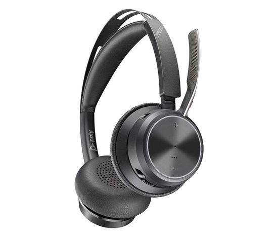 Poly Voyager Focus 2 bezdrátová náhlavní souprava, BT700 USB-A adaptér, stereo