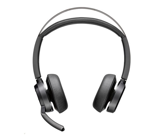 Poly Voyager Focus 2 MS Teams bezdrátová náhlavní souprava, BT700 USB-A adaptér, stereo, nabíjecí stojánek