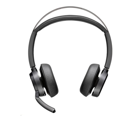 Poly Voyager Focus 2 bezdrátová náhlavní souprava, BT700 USB-C adaptér, stereo, nabíjecí stojánek