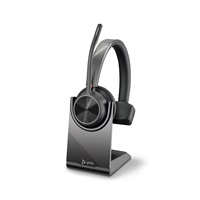 Poly Voyager 4310 bezdrátová náhlavní souprava, BT700 USB-C adaptér, mono, nabíjecí stojánek