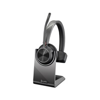 Poly Voyager 4310 bezdrátová náhlavní souprava, BT700 USB-C adaptér, mono, nabíjecí stojánek