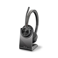 Poly Voyager 4320 bezdrátová náhlavní souprava, BT700 USB-C adaptér, stereo, nabíjecí stojánek