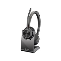 Poly Voyager 4320 bezdrátová náhlavní souprava, BT700 USB-C adaptér, stereo, nabíjecí stojánek