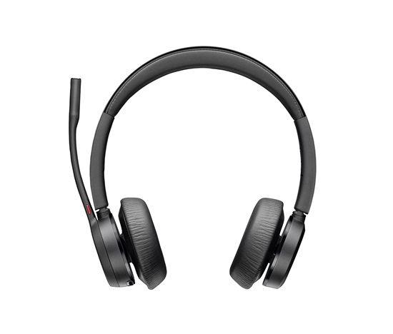 Poly Voyager 4320 MS Teams bezdrátová náhlavní souprava, BT700 USB-C adaptér, stereo, nabíjecí stojánek