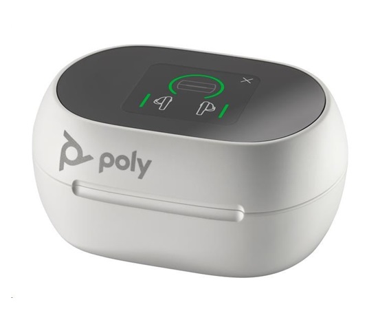 Poly Voyager Free 60+ bluetooth headset, BT700 USB-C adaptér, dotykové nabíjecí pouzdro, bílá
