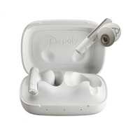 Poly Voyager Free 60 bluetooth headset, BT700 USB-C adaptér, nabíjecí pouzdro, bílá