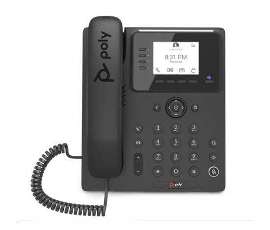 Poly CCX 350 firemní multimediální telefon, Microsoft Teams, PoE