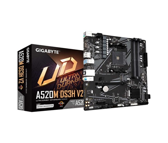GIGABYTE MB Sc AM4 A520M DS3H V2, AMD A520, 4xDDR4, 1xHDMI, 1xDP, mATX