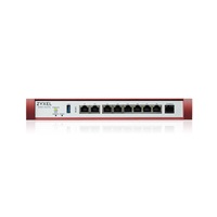 Zyxel USG FLEX200 HP Series, User-definable ports with 1*2.5G, 1*2.5G( PoE+) & 6*1G, 1*USB (device only)