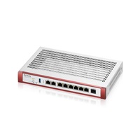 Zyxel USG FLEX 200HP Series, User-definable ports with 1*2.5G, 1*2.5G (PoE+) & 6*1G, 1*USB with1 YR Gold Security Pack