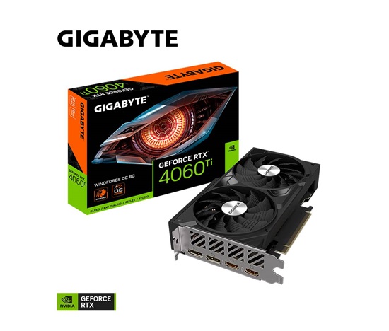 GIGABYTE VGA NVIDIA GeForce RTX 4060 Ti WINDFORCE OC 8G, 8G GDDR6, 2xDP, 2xHDMI