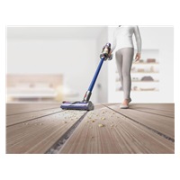 Dyson V11 (2023) akumulátorový vysvač, Li-Ion baterie, LCD displej, 3 režimy, sběrná nádoba, modrý / stříbrný