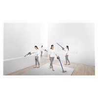 Dyson V11 (2023) akumulátorový vysvač, Li-Ion baterie, LCD displej, 3 režimy, sběrná nádoba, modrý / stříbrný