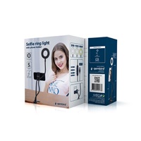 GEMBIRD selfie kampička LED ring s držákem telefonu, USB