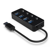 GEMBIRD hub, 4-port USB 3.1 (Gen 1) hub s vypínači