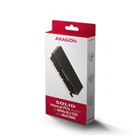 AXAGON PCEM2-XS, PCIe x16 - M.2 NVMe M-key slot adaptér, kryt s chladičom pre pasívne chladenie
