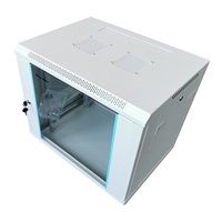 XtendLan 19" nástěnný rozvaděč 12U 600x450, nosnost 60 kg, skleněné dveře, rozložený, šedý