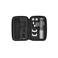 KiCA Pro masážní pistole, dotykový displej, 3 režimy, 3 hlavice, dvojí penetrace, z leteckého hliníku, šedá