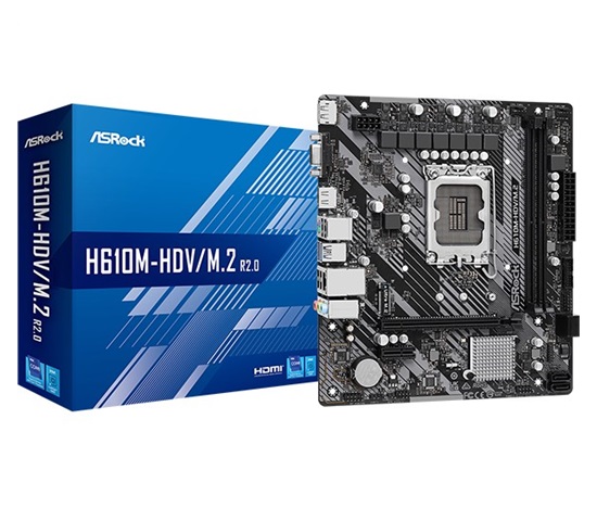 ASRock MB Sc LGA1700 H610M-HDV/M.2 R2.0, Intel H610, 2xDDR4, 1xDP, 1xHDMI, 1xVGA, mATX