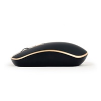 GEMBIRD myš MUSW-4B-06, černo-zlatá, bezdrátová, USB nano receiver
