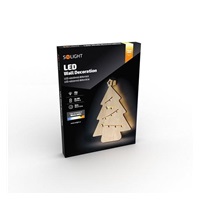 Solight LED nástěnná dekorace vánoční stromek, 24x LED, 2x AA