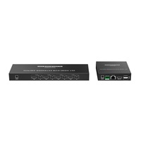 PREMIUMCORD HDMI switch, 4K@60Hz HDMI2.0 KVM 4:1 s ovládáním až na 70m přes Cat6/7