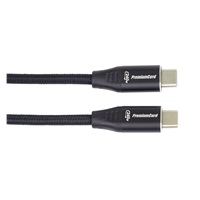 PREMIUMCORD Kabel USB-C M/M, 240W 480Mbps černý bavlněný oplet, 0,5m