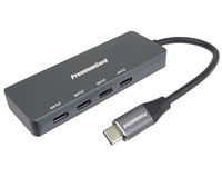 PREMIUMCORD Hub USB-C na 4x USB 3.2 Typ-C, 5G SuperSpeed, Aluminum