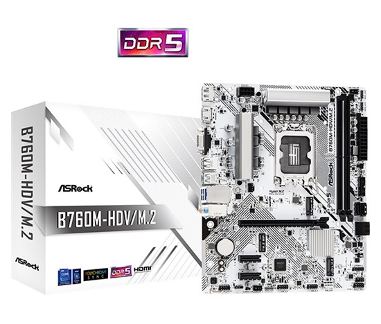 ASRock MB Sc LGA1700 B760M-HDV/M.2, Intel B760, 2xDDR5, 1xDP, 1xHDMI, 1xVGA, mATX