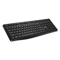 GENIUS klávesnice KB-7200, bezdrátová 2,4GHz, Mini-receiver, USB, CZ+SK layout, černá