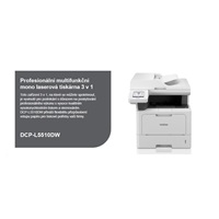 BROTHER multifunkce mono laserová DCP-L5510DW - A4 48ppm 1200x1200 512MB 250listů LAN USB WIFI  DUPLEX ADF50