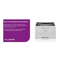BROTHER tiskárna color LED HL-L3220CW - A4 18ppm 256MB 250listů 600dpi WIFI USB