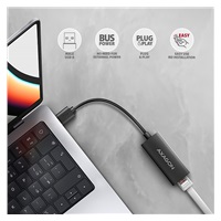 AXAGON ADE-AR, USB-A 3.2 Gen 1 - Gigabit Ethernet sieťová karta, Realtek 8153, auto inštal
