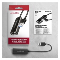 AXAGON ADE-AR, USB-A 3.2 Gen 1 - Gigabit Ethernet sieťová karta, Realtek 8153, auto inštal