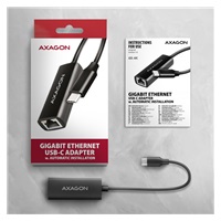 AXAGON ADE-ARC, USB-C 3.2 Gen 1 - Gigabit Ethernet sieťová karta, Realtek 8153, auto inštal