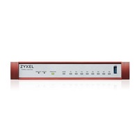 Zyxel USG FLEX100HP Series, 7 Gigabit user-definable ports, 1*1G PoE+, 1*USB (device only)