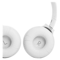 JBL Tune 510BT White sluchátka na uši, bezdrátová, Bluetooth 5.0, 32 ohm, výdrž až 40 hod, rychlé nabíjení, bílá